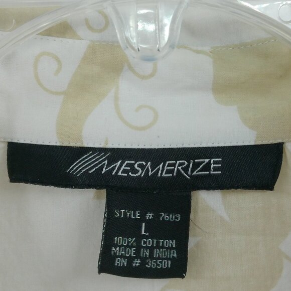 Mesmerize Button Up Shirt Women L Check Western Embroidered Studs 3/4 Sleeve NWT - Picture 2 of 10